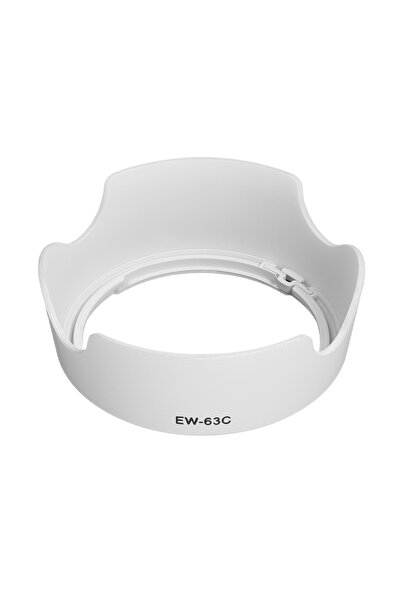 FotoManiac Photo lens hood type EW 63C White compatible with Canon EF-S 18-55mm IS STM, RF 24-50mm IS STM