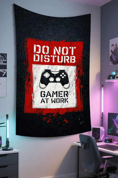 RUGRUMBA Tapiserie verticală pentru gamer – tematică pentru jocuri, țesătură ...