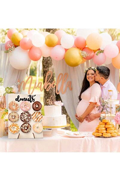 Generic Wood Donut Wall Display Stand - Reusable Doughnut Stand, Holds 9 Donuts