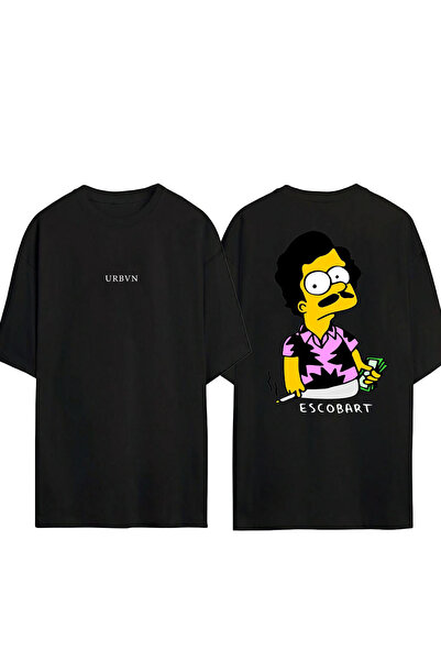 urbvn Μπλουζάκι ESCOBART με στάμπα σε μαύρο χρώμα, oversized