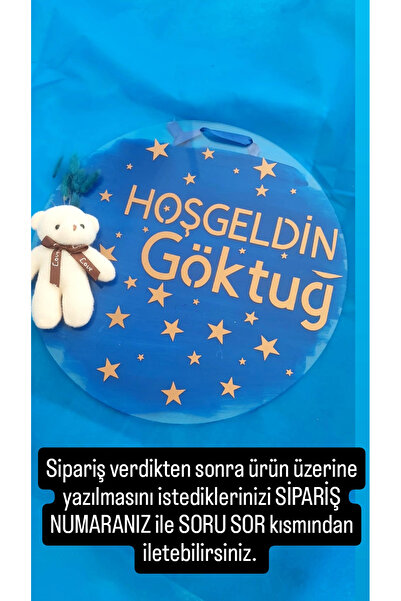 Almira çiçek Kişiye özel bebek pleksi kapı süsü