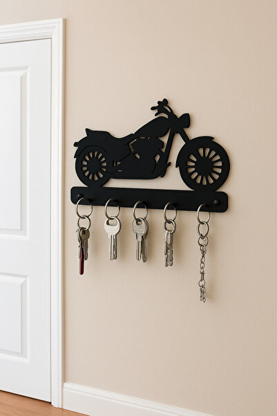 Rekatech Motosiklet Temalı Anahtarlık Askısı | Duvar Tipi Dekoratif Askı