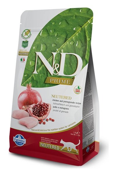 N&D Prime Tahılsız Tavuklu Narlı Kısırlaştırılmış Kedi Maması 1.5 kg
