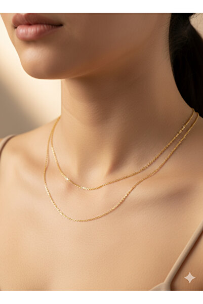 Jewerly مجموعة سلسلة فولاذية أنيقة مكونة من قطعتين للنساء