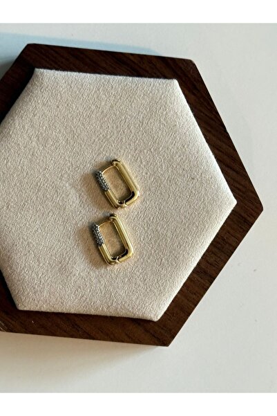 STOLIA Zirkon Taş Detaylı Mini Çelik Halka Küpe