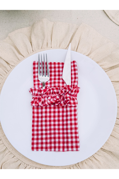 KaiAtelier Σετ 4 θήκες για κουταλάκια/χαρτοπετσέτες Mia με 3 διαμερίσματα και...