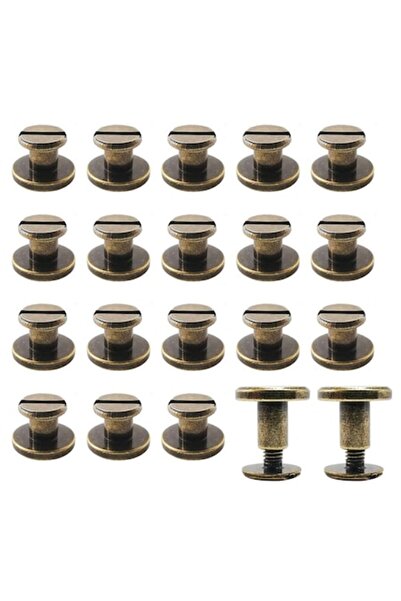 usin Bronze rivet set, Tokaneit, 9x5mm, 20 pairs