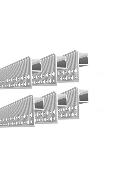 BTF Lighting Besseto Aluminum LED Skirting Profile (3 x 2 m) with Milky Diffuser