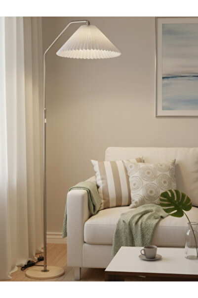 BEC49 Tall floor lamp with folded shade - Classic Modern Lighting