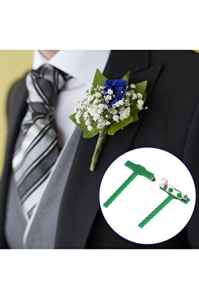 usin Meterxity Brooch Pins for Clothing DIY, Plastic, Green - Set of 50