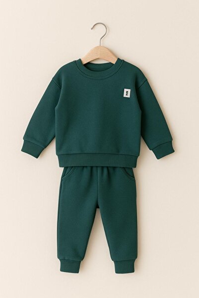 nazarbebe Момчешки зелен комплект с дълъг ръкав и панталони 2021