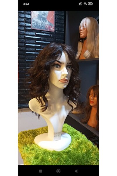 Gerçek Efsane Açık kahve gerçek saç peruk