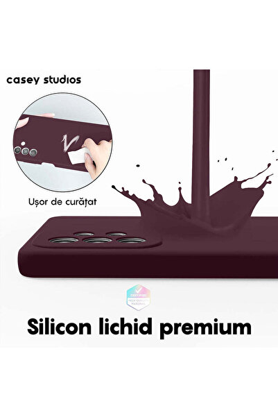 Casey Studios Samsung Galaxy A53 Soft Silicone Case, Microfiber Inside, Protection, Slim, Burgundy