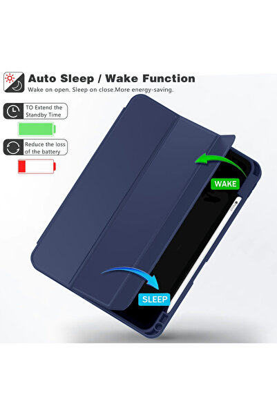 Wtech غطاء حماية ذكي قابل للطي من الجلد مع حامل قلم لجهاز Apple iPad Pro 11 5G 2025 (M5) مقاس 11 بوصة