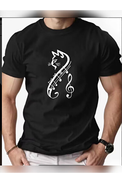 TİMİSİVA Μπλουζάκι Unisex oversized NOTAKEDİ B με τύπωμα με κοντό μανίκι ΜΑΥΡΟ