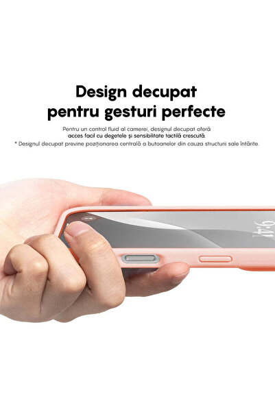 Casey Studios Husa Silicon iPhone 16 Pro Max, cu Microfibra, Slim, de Protectie, Margini Ridicate, Pink Sand