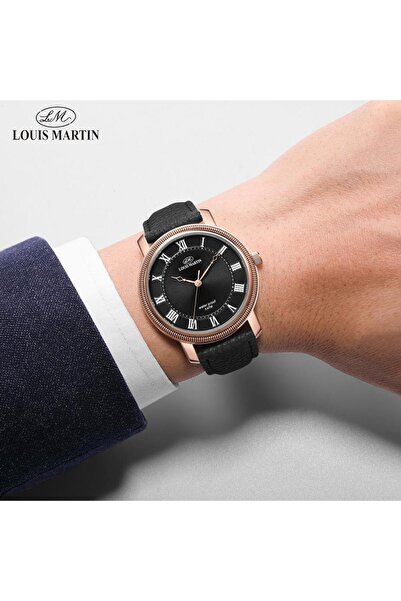 louis martin Men's leather watch from the original Louis Martin brand, available in multiple colors