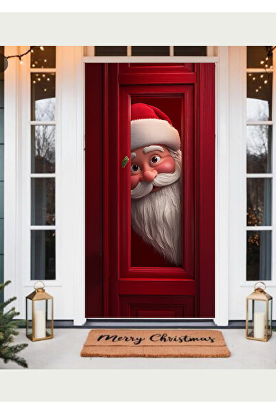 mika house ديكور رأس السنة الجديدة، زينة الباب، خلفية رأس السنة