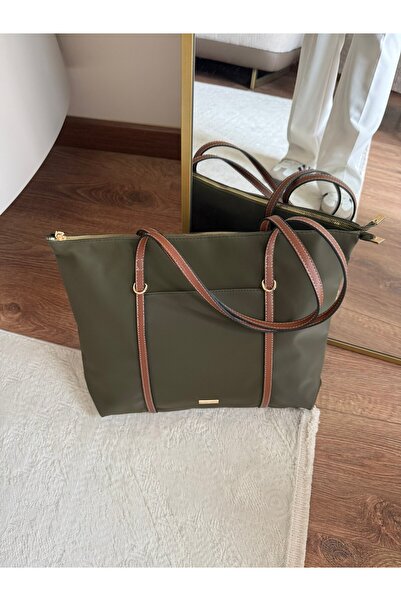 RoseandRoses Manola Striped Women's Shopper Bag with Front Pocket