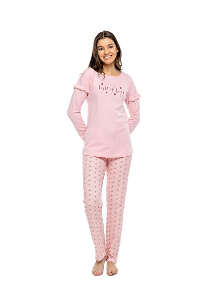 MOD Collection - Kadın Yuvarlak Yaka Pijama Takımı 3960