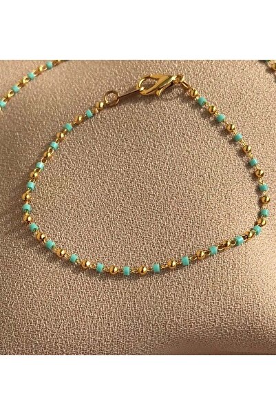 BuinJewellery Mini Mavi Turkuaz Boncuklu Bileklik