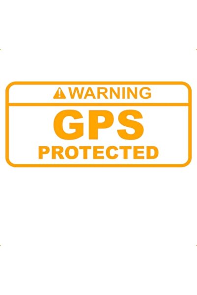 Oracal 651 Sticker auto warning gps protected, 10cm, portocaliu