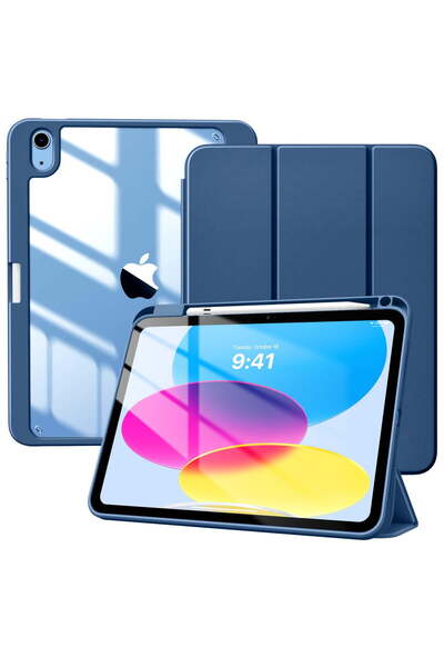 HYX Case for iPad (A16) 11th Gen 11 inch / iPad 10th Gen 10.9 inch with Pencil Holder, Abyss Blue