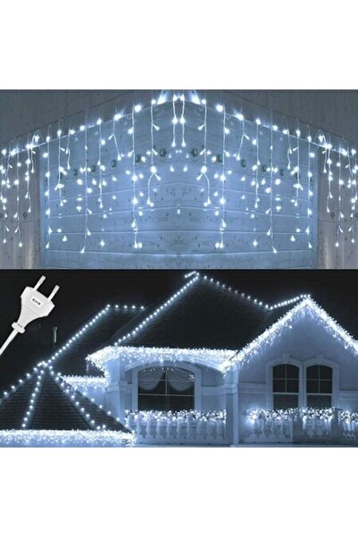 EDAR Luminițe de Crăciun în formă de țurțur, 15 m, 320 LED-uri, 8 moduri de i...