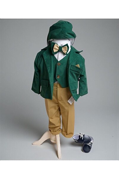 Botez Costum Mateo –verde din catifea