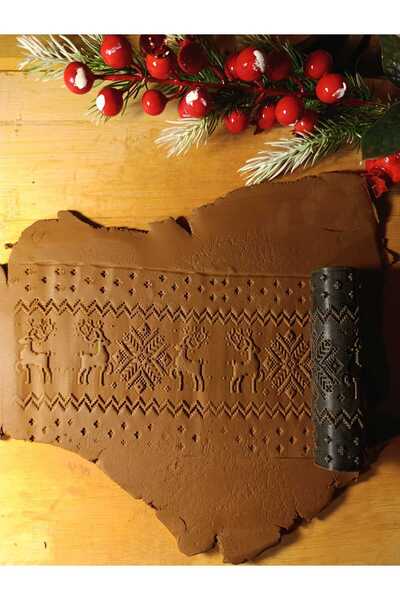 Enbceramic 10 CM YENİ YIL YILBAŞI GEYİK SERAMİK-POLİMER KİL- KURABİYE PASTACI...