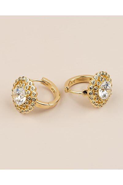 Portakal Esintisi Marisella Round Zircon Stone Hoop Xuping Earrings