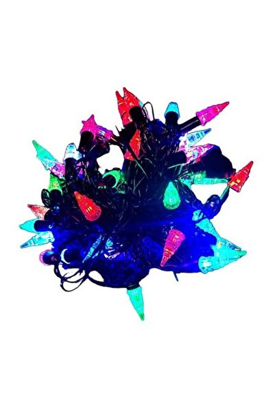 OEM Șir luminos conic LED multicolor, sârmă neagră, 6 m, 40 LED-uri