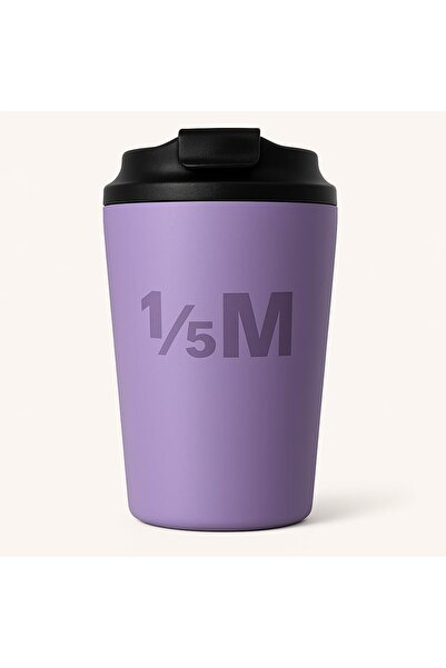 Generic Half Million Insulated Travel Coffee Mug, Reusable Cup with Flip Lid (Purple)