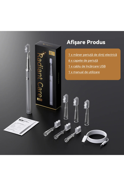 JTF Periuta de dinti electrica, Sonic, J30 (6 capete de periere) Silver