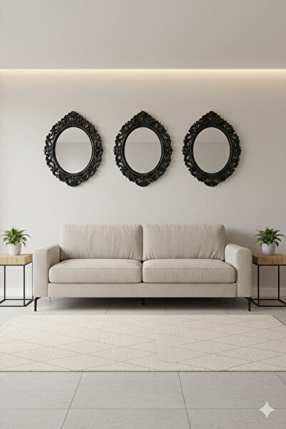 Generic Artistic mirror set with a wavy frame – a touch of modern luxury 72cm * 57cm