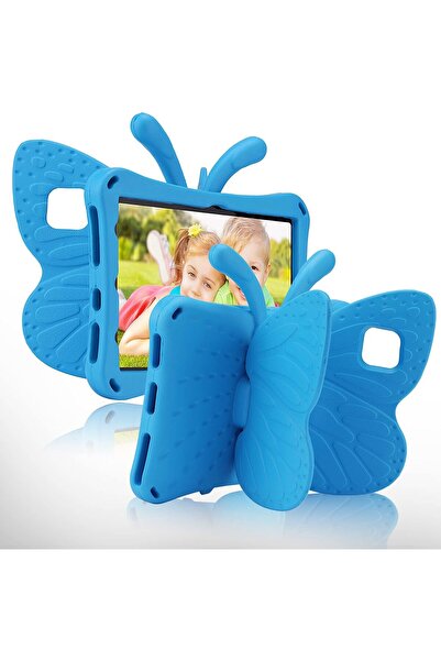 HYX iPad 10.2 Kids Butterfly Kickstand EVA Shockproof Case (Blue)