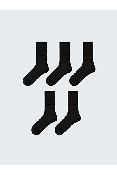LC Waikiki LCW ACCESSORIES Siyah Bambu Erkek Soket Çorap 5'li