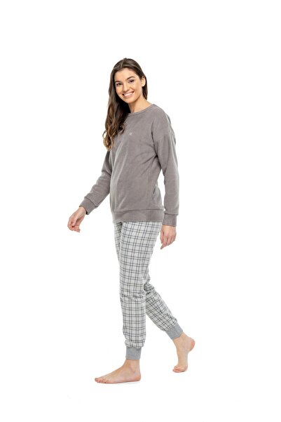 MOD Collection - Kadın Yuvarlak Yaka Pijama Takımı 3998