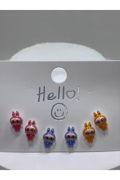 Gold Garden Labubu Bebek Trend Oyuncak Kız Çocuk Küpesi