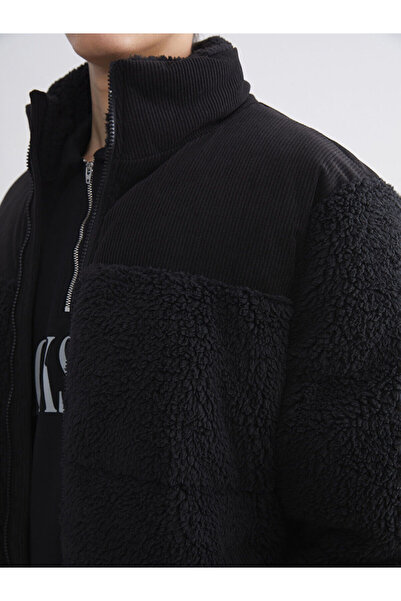 LC Waikiki Mock Neck Men's Plush Puffer Coat