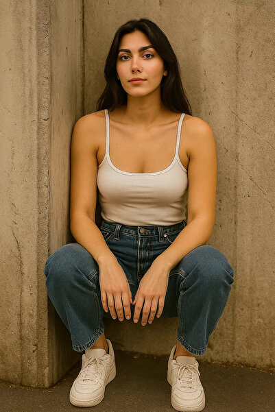 XRAY JEANS Γυναικείο άνετο τζιν παντελόνι με φαρδύ πόδι μπλε τζιν