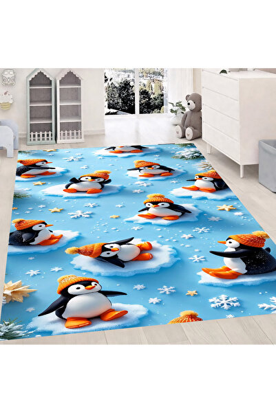 Reyhani PENGUEN Desenli Kaymaz Taban Makinede Yıkanabilir Gaming Oyuncu Gamer...