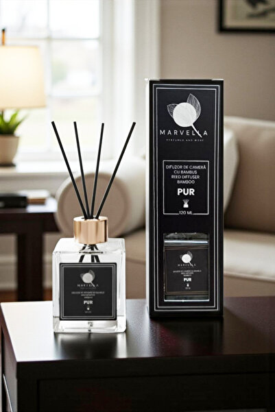 Marvella Premium room freshener, with Bamboo sticks, Pure, 120 ml