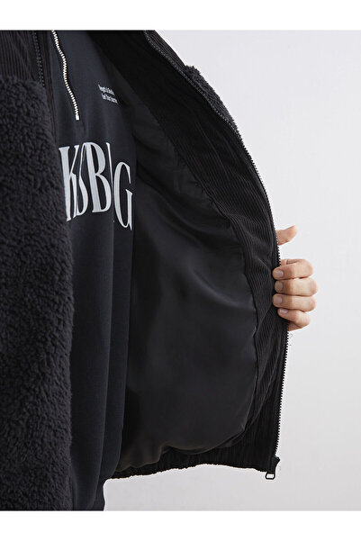 LC Waikiki Mock Neck Men's Plush Puffer Coat