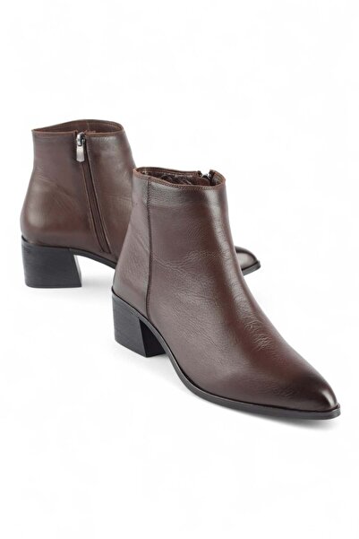 öz se shoes Γυναικείες μπότες με χοντρό τακούνι με φερμουάρ από γνήσιο δέρμα ...
