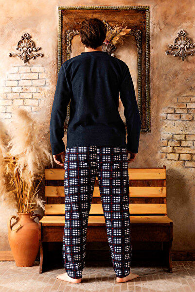 BAMBUTKİDS Men's Fleece Pajama Set – Winter Warm Comfortable Homewear Set