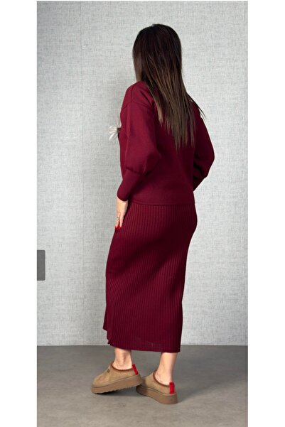 PEKA Floral Detailed Bottom Dress Suspender Gilet Two-Piece Suit