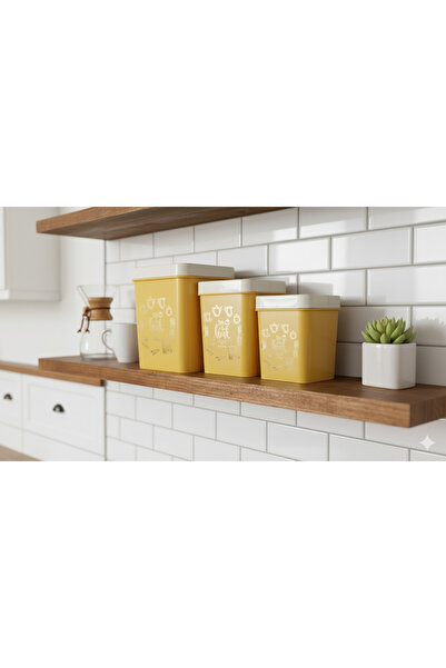 NY HOME 3-Piece Ponte Storage Box Set Yellow