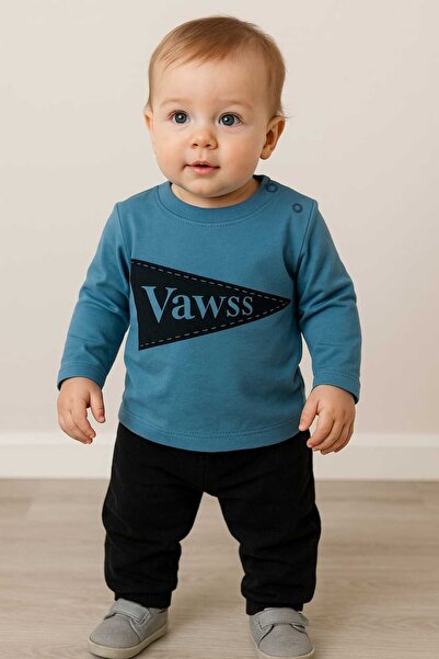 krm kerem bebe طقم أطفال مزدوج مكتوب عليه Vaws