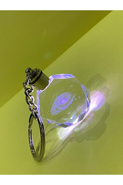 kurukafagift Illuminated Crystal Glass Color Changing Keychain
